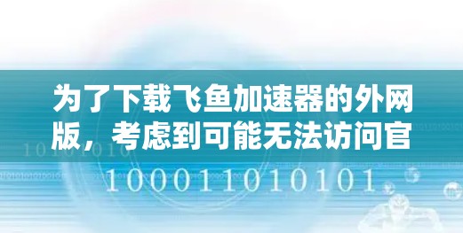 为了下载飞鱼加速器的外网版,考虑到可能无法访问官方网站,建议以下步骤