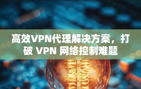 高效VPN代理解决方案,打破 VPN 网络控制难题 高效VPN代理解决方案,打破 VPN 网络控制难题