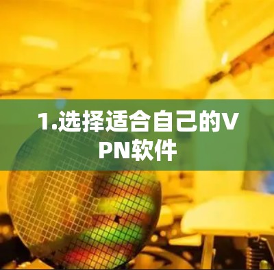 1.选择适合自己的VPN软件 1.选择适合自己的VPN软件