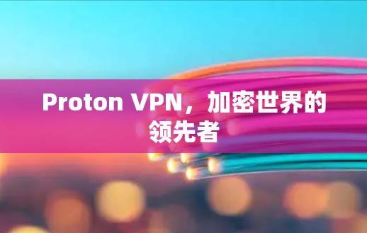Proton VPN,加密世界的领先者 Proton VPN,加密世界的领先者